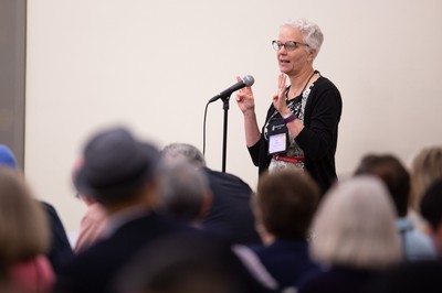 Sue Krummel addresses [04] The Way Forward Committee at the 223rd General Assembly of the Presbyterian Church (USA) in St. Louis, MO on Monday, June 18, 2018. 
