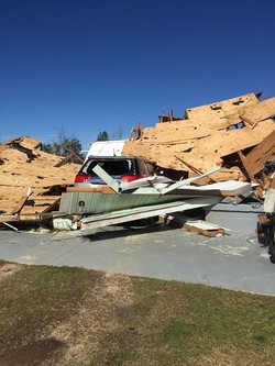 One of the homes destroyed by the tornado in Aliceville, Alabama, on February 2.