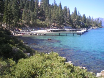 The half-mile of Lake Tahoe waterfront at Zephyr Point includes a swimming beach and two docks for sunbathing, water sports and star-gazing at night.
