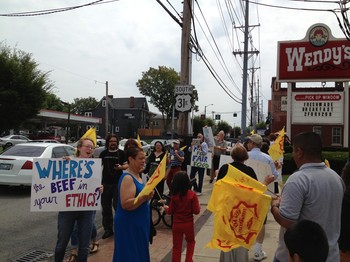Protest at Wendy's
