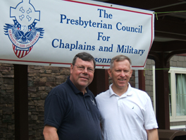 The Rev. Ed Brogan, PCCMP director, with Chaplain Peter Brzezinski.