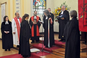 The ordination of Rev. Hanna Schramm in Santiago de Chile in April 2014.