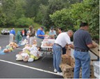 Monthly food distribution at Rabun Gap Presbyterian Church