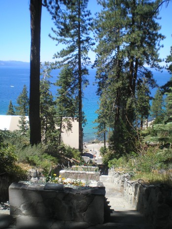For those prone to the shortest distance between two points, it’s only 180 stone steps from the main entrance to Zephyr Point Presbyterian Conference Center to the shores of Lake Tahoe.