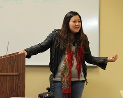 Dr. Christine Hong, a Louisville Seminary adjunct professor, teaches her "Multifaith Perspectives on Global Displacement" class this spring. In July 2015, Hong will join Louisville Seminary's full-time faculty as assistant professor of worship and evangelism.