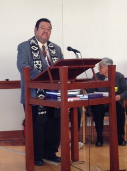 The Rev. Irv Porter, associate for Native American Congregational Support, preaches at the PC(USA) Center 2015  Native American Day service. 