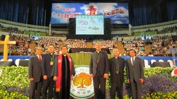 World Council of Churches delegation with Presbyterian Church in Taiwan leadership at the 150th anniversary celebration of the PCT.
