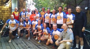 Participants in the 2014 Pedal for Protein along the California Coastline to raise funds for community food pantries. Riders included Bryce Wiebe (far left, front row), manager of special offerings for the PC(USA).