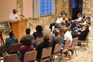 The Rev. Dr. Sterling Morse speaks to attendees of the racial ethic executive leadership training institute at the Montreat (N.C.) Conference Center.