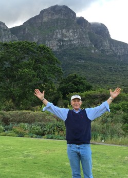 The. Rev. Scott Weimer at Table Mountain in Cape Town, South Africa.