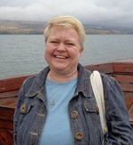 Sue Dravis of Westminster Presbyterian Church in Dubuque, Iowa, at the Sea of Galilee. 
