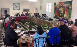 Participants in the WCRC bi-regional conversation between CANAAC and AIPRAL in Matanzas, Cuba, January 20-25, 2016.  Photo by Amaury Tañón-Santos