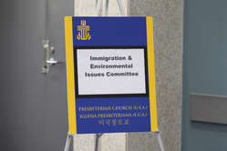 Immigration and Environmental Issues Committee signage