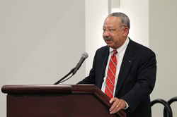Frank James presents at the Ruling Elder Luncheon at the 221st General Assembly (2014) of the PC(USA) in Detroit, MI on Wednesday, June 18, 2014. 