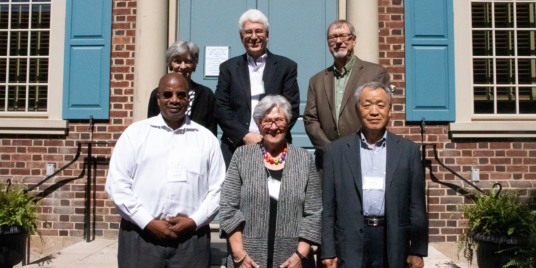 New PHS Board members, September 2019. Front (l to r): Rev. Dr. Cornell Edmonds, Marsha Heimann, Dr. Yushin Lee; Back (l to r): Rev. Cindy Jarvis, Mike Meloy, Tim Hoogland