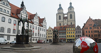 The Church Square in Wittenberg, birthplace of the Protestant Reformation 500 years ago.