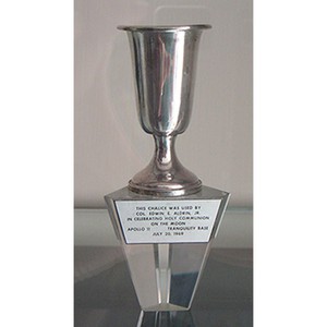 Chalice used by Buzz Aldrin on the Moon during the Apollo Mission.