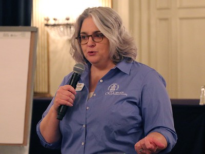 Molly Casteel, OGA’s manager for equity and representation, led the discussion on successful meeting preparation and planning. Photo by Rick Jones.