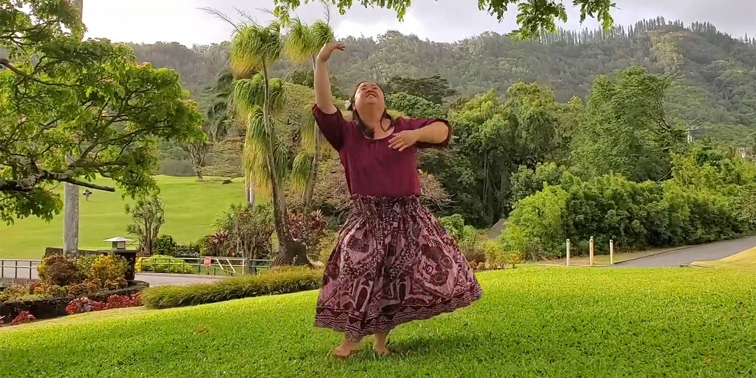 Jessica Canyon from Hawaii danced hula to the hymn “Spirit of the Living God.”
