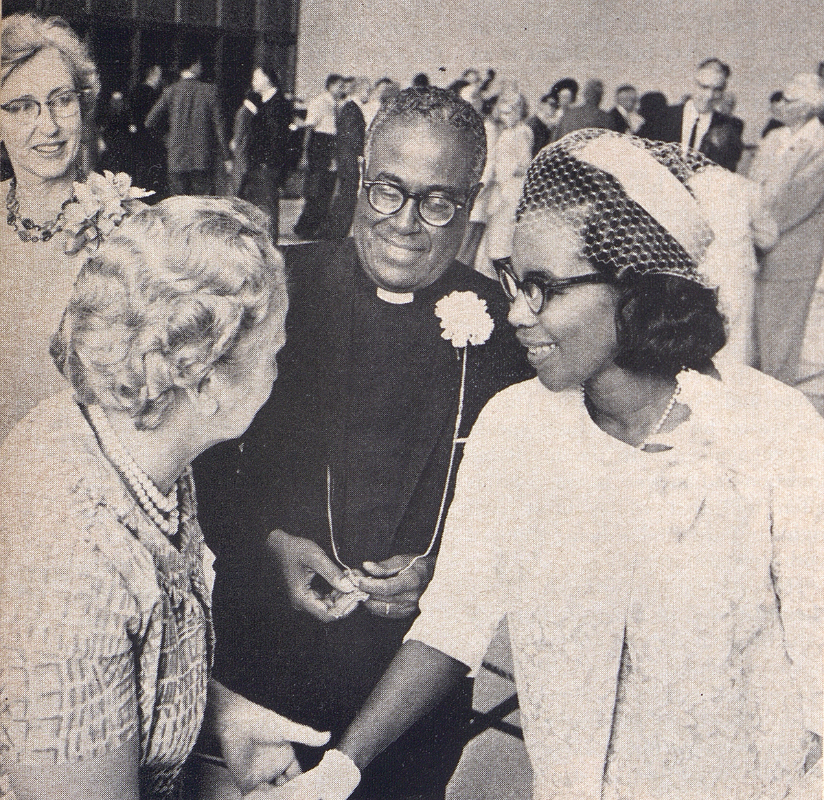Moderator and Mrs. Hawkins fulfill their first social obligation, greeting hundreds of commissioners and visitors…at First Presbyterian Church (in Oklahoma City). Presbyterian Life, June 15, 1964, p. 10. 