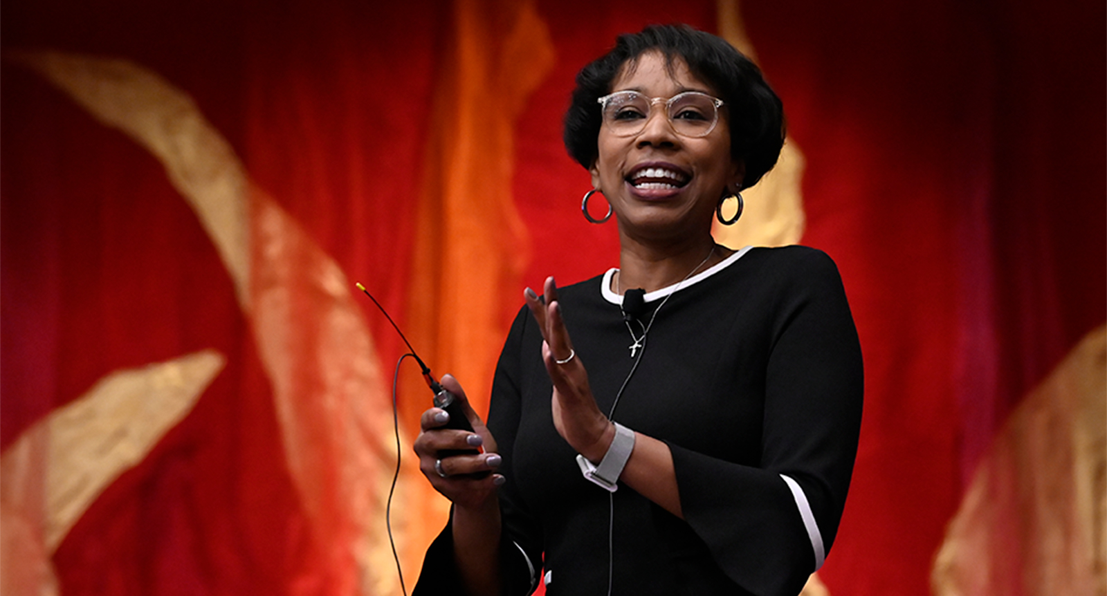The Rev. Amantha Barbee, senior pastor at Oakhurst Presbyterian Church in Decatur, Ga., was plenary speaker Friday at Big Tent. (Photo by Rich Copley)