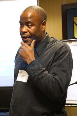 Alonzo Johnson, PC(USA) ‘Educate a Child, Transform the World’ initiative coordinator, speaks at the January 2016 meeting of APCE in Chicago.