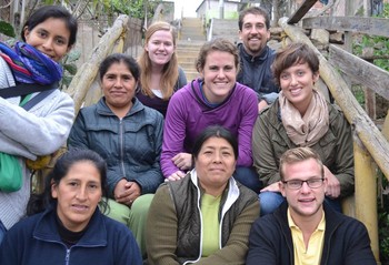 Blake Collins, right front, and other 2013-2014 Young Adult Volunteers, with artisan workers partnering with the Joining Hands Network in Peru. Blake is now the YAV program’s mission engagement specialist, connecting supporters and congregations with transformational giving and partnership.
