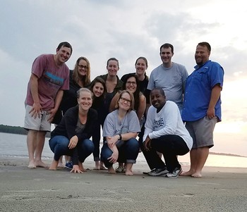 Co-pastor mentors Camille LeBron Powell (Bottom row, center) and Byron Wade (Bottom row, far right) with members of the Company of New Pastors Southeast Covenant Group during their retreat on Johns Island, SC, May 1-4, 2016.