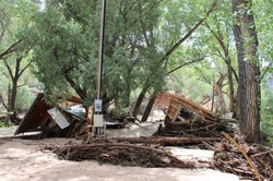 Flooding swept through the arroyos on Ghost Ranch's property causing massive damage.