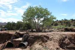 Arroyos have been raging all through New Mexico as a result of the severe storms.