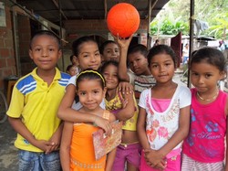 Colombian children at an afterschool program