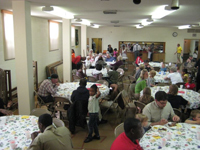 A free community dinner concludes each tutoring session at Calvin East Presbyterian Church.