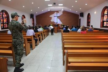 At the DMZ, an ecumenical worship service calls for unification between North and South Korea.
