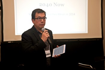 Frank Yamada speaks to participants during the Pan Asian English Ministry Pastors Conference.