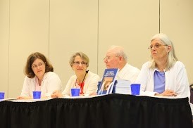 Emily Enders Odom (center) moderated the workshop “Getting and Telling Faith Stories,” at Big Tent