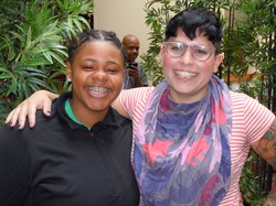 Kasheena Ross (left) and Mallory Hanora of Reflect and Strengthen joined SDOP at its September meeting.