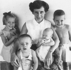 The Bryant family in 1955 (Sharon on the far left)