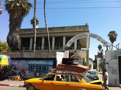 The entrance to Al Ahli Hospital in Gaza City, the oldest hospital in Gaza and Gaza's only Christian healthcare institution.