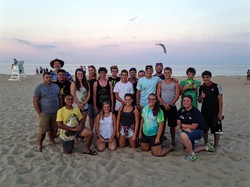 The CHUP youth group enjoyed an afternoon at Rehoboth Beach, Delaware, during their 2015 mission trip to Deep Roots shelter. 
