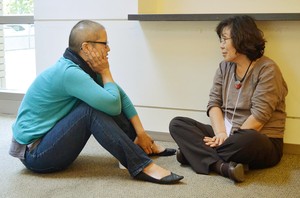 Larissa Kwong Abazia, PC(USA) Vice Moderator and Director of Church Relations at Princeton Theological Seminary; and Young Lee-Hertig, Co-founder/Executive Director at ISAAC (Institute for the Study of Asian American Christianity), engage in discussion.