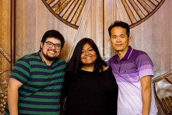 From left to right: Juan David Correa, Elizabeth Vasquez and Sunkyoo Park.