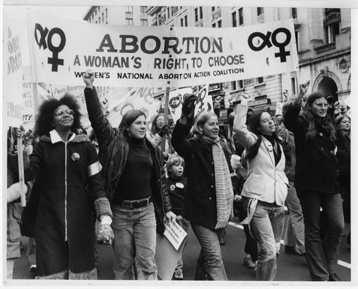 Marchers in a pro-abortion rally, November 22, 1971. From Religious News Service photographs, in Pearl. 
