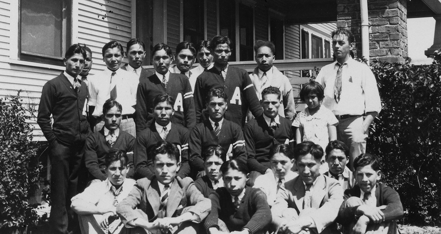 American Indian Institute student group, circa 1930. Pearl ID: 300779