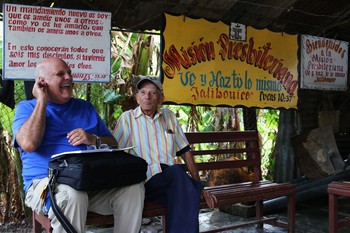 The Rev. Edelberto Valdes, general secretary of the IPRC, shares a laugh with Abel Perviez, founder of the Jatibonico Mission.