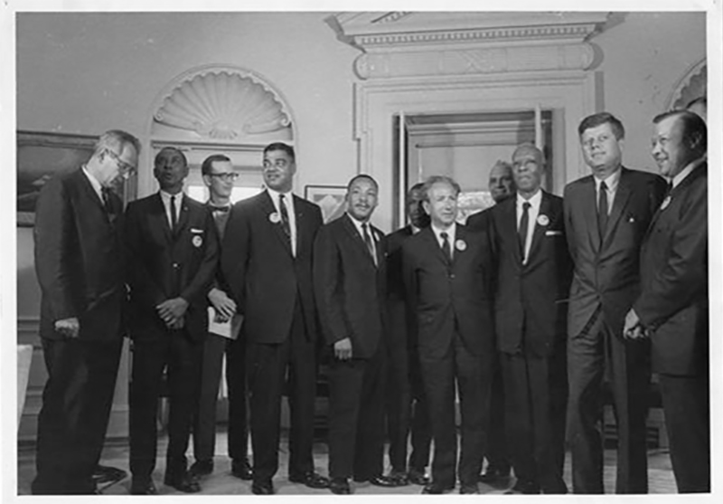 March on Washington for Jobs and Freedom leaders meet President John F. Kennedy in 1963. Photographer: Seth H. Muse. 