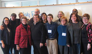 Group photo of the Way Forward Commission (minus Emily Marie Williams, who had to leave) and support staff at December 2016 meeting. (Photo by Leslie Scanlon)