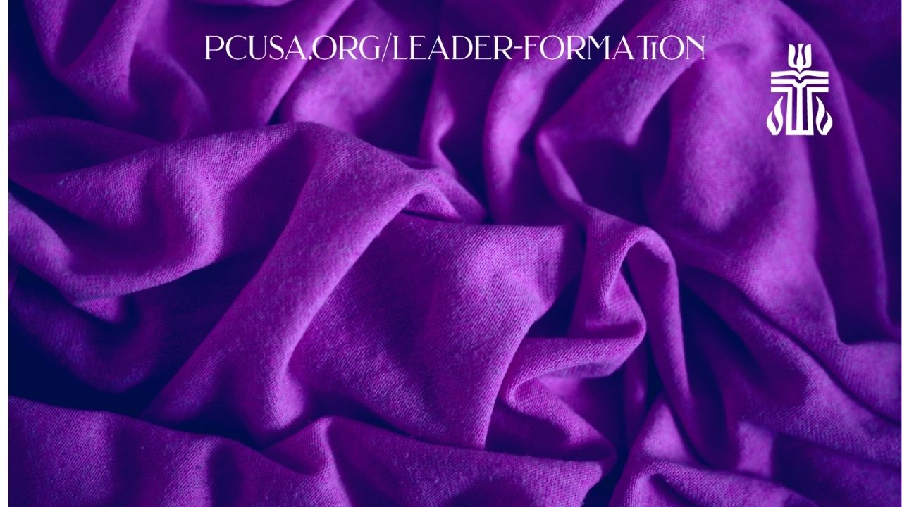 Year in Leader Formation Zoom Background Purple Lent